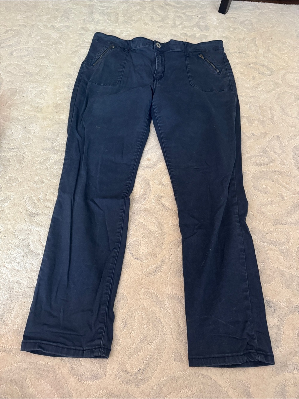 STS Blue Navy Straight-Leg Jeans with Front Zip Pockets
